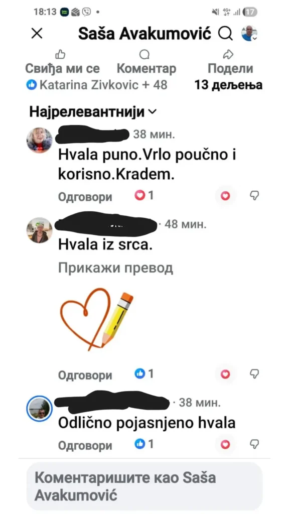 Testimonijal 6 Antiinflamatorni kurs